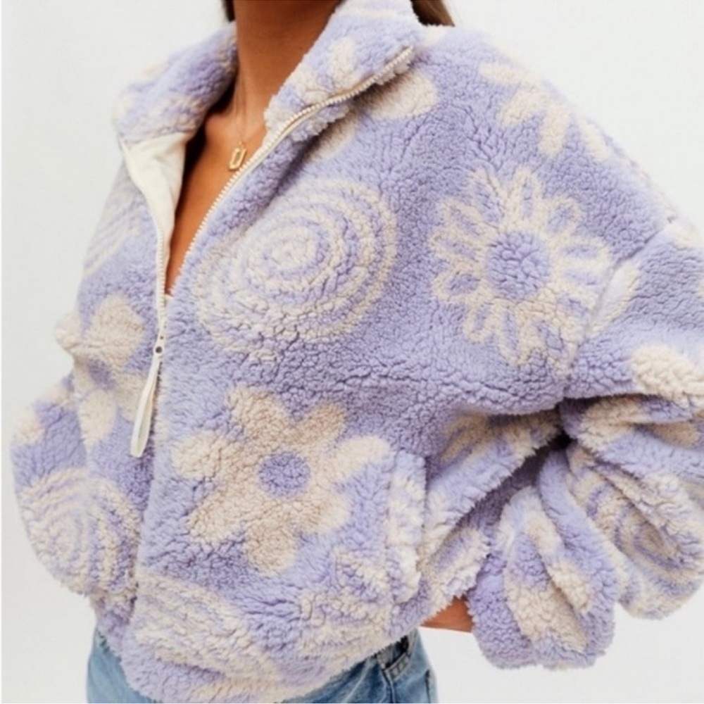 Urban Outfitters Sherpa Purple Jacket - Picture 1 of 6